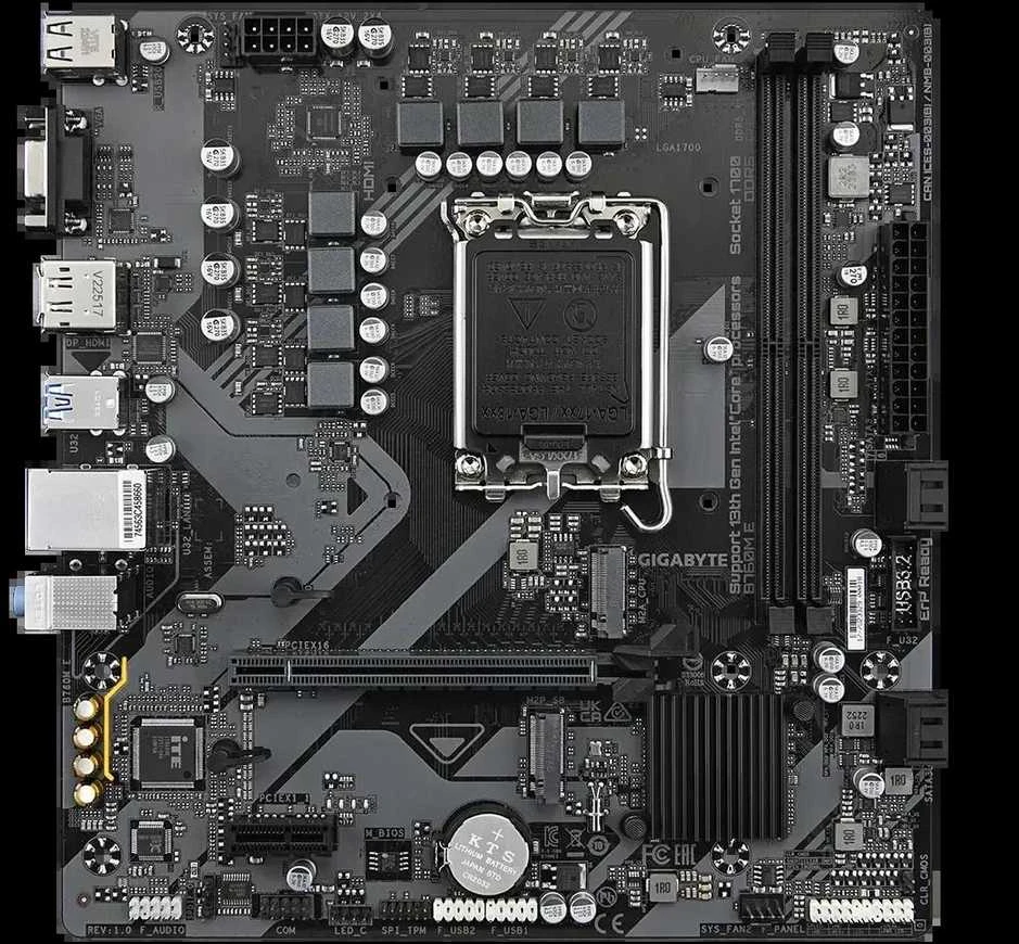 Pagrindinė plokštė GIGABYTE B760M E LGA1700 2xDDR5 2xM.2 4xSATA