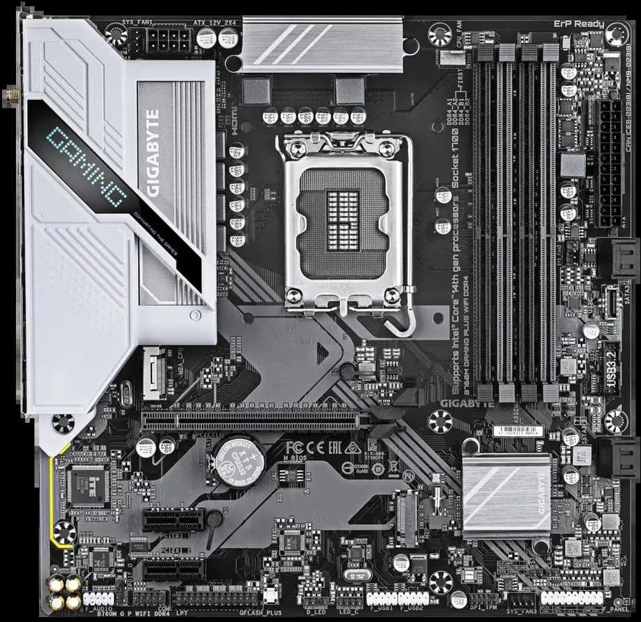 Pagrindinė plokštė GIGABYTE B760M G P WIFI DDR4 LGA1700 4xDDR4 4xSATA 2xM.2