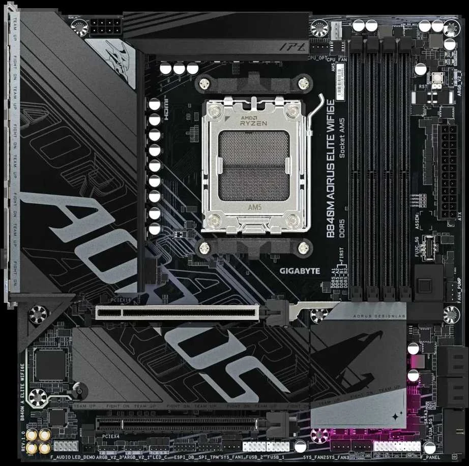 Pagrindinė plokštė GIGABYTE B840M AORUS ELITE WIFI6E AM5 1xDP 1xHDMI