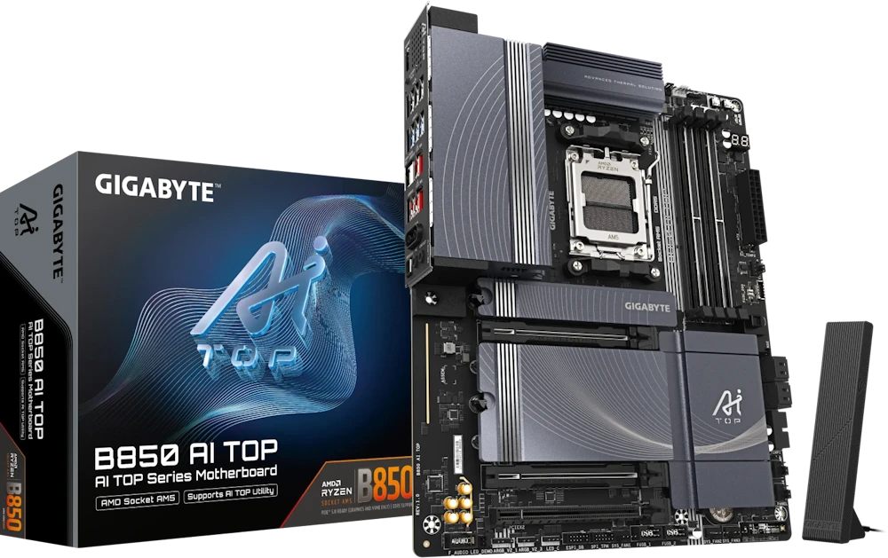 „GIGABYTE B850 AI TOP“, AMD B850 pagrindinė plokštė - AM5 lizdas, DDR5