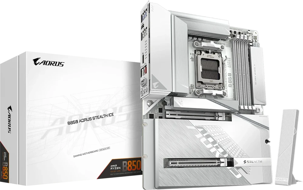 Pagrindinė plokštė Gigabyte B850 AORUS STEALTH ICE