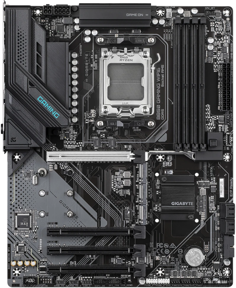 Pagrindinė plokštė GIGABYTE B850 GAMING WF6 AM5 MB 4xDDR5 4xSATA 3xM.2