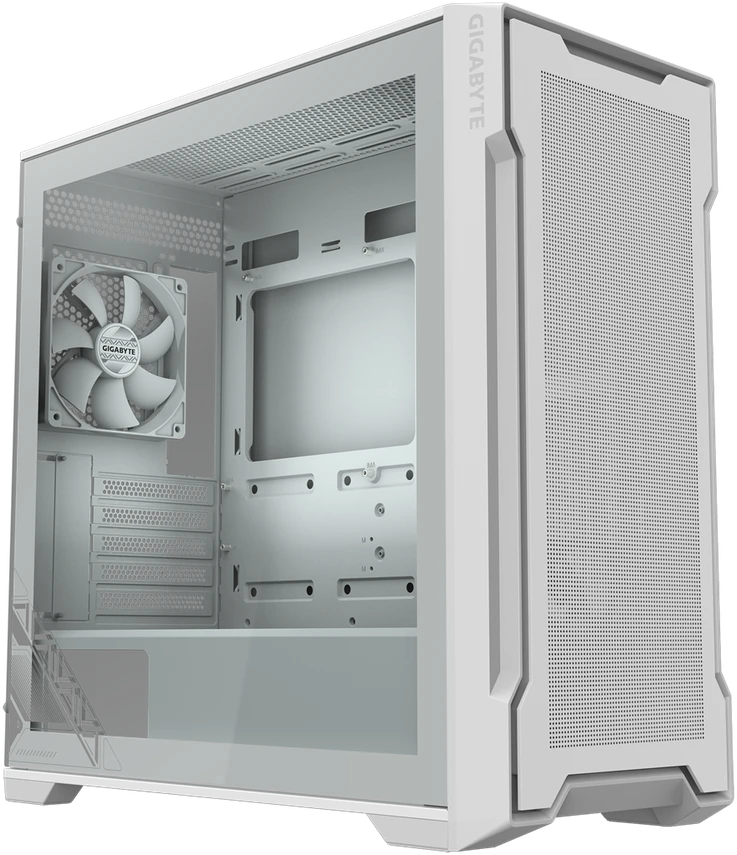 „Gigabyte C102 GLASS ICE“ mATX korpusas su langeliu be maitinimo bloko