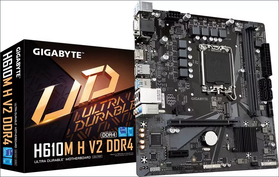 Pagrindinė plokštė GIGABYTE H610M H V2 DDR4 LGA1700 1xHDMI