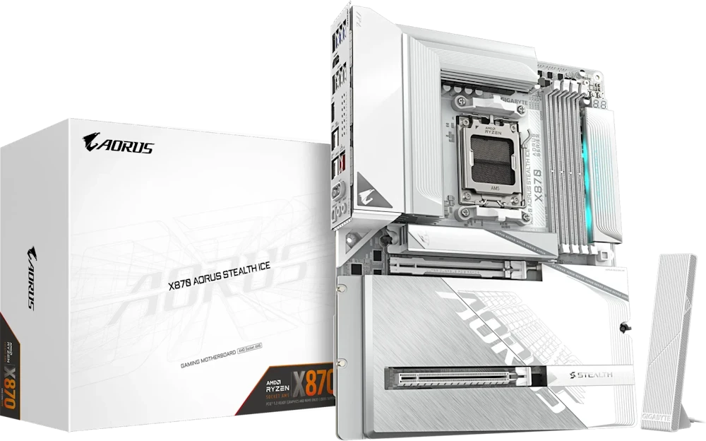Pagrindinė plokštė Gigabyte X870 AORUS STEALTH ICE