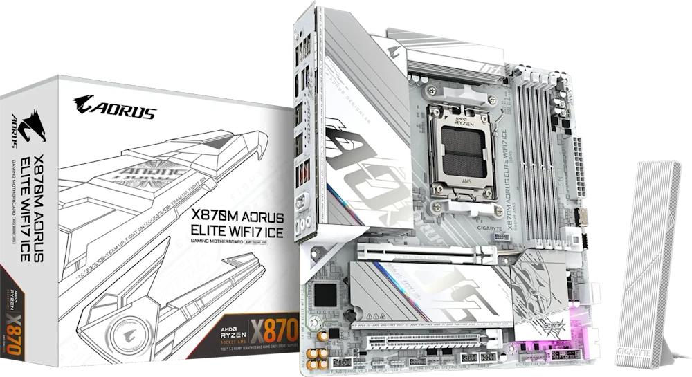 Pagrindinė plokštė GIGABYTE X870M A ELITE WF7 ICE AM5