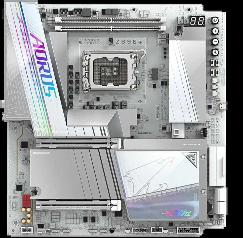 Pagrindinė plokštė GIGABYTE Z890 A TACHYON ICE LGA1851 4xDDR5 4xSATA 5xM.2