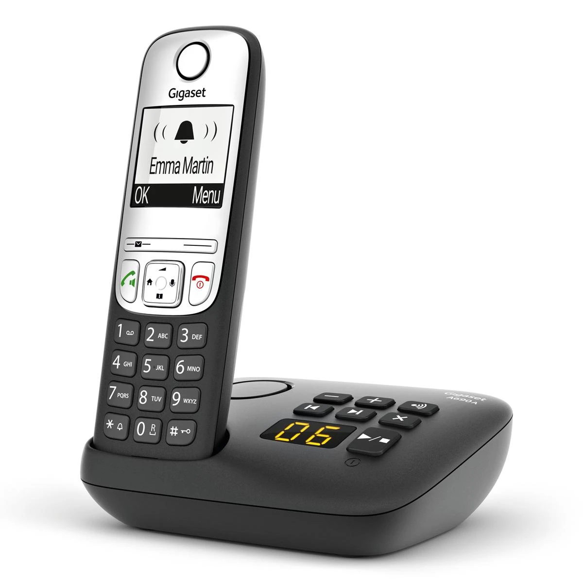 GIS Gigaset A690A Analoginio ryšio / DECT telefonas Juoda