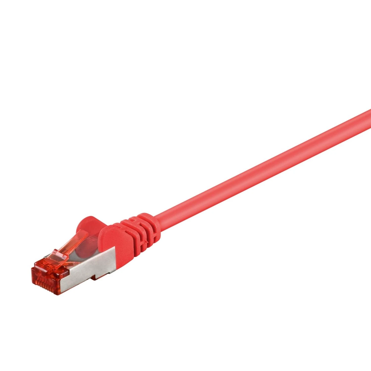 Goobay 0,5 m CAT 6 pataisų kabelis, S/FTP (PiMF), raudonas