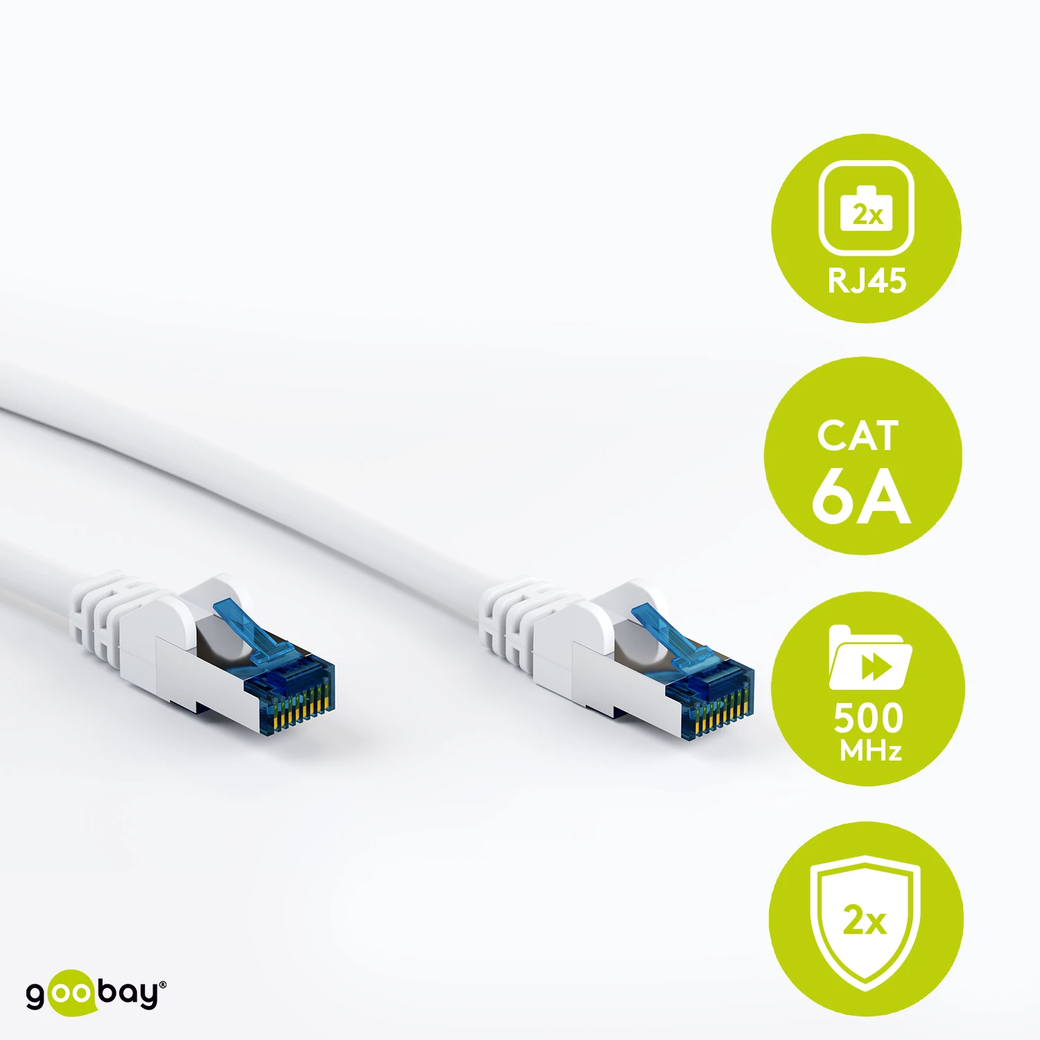 Goobay FTP CAT7 Laidas PATCHCORD 10m Baltas