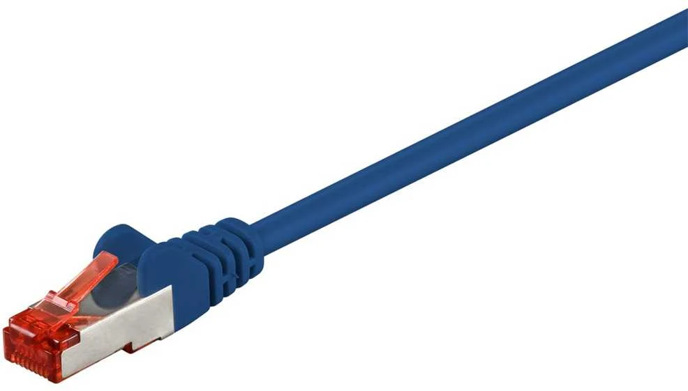 Goobay CAT 6 patch kabelis S/FTP (PiMF), mėlynas, 10 m, Cat6, S/FTP (S-STP), RJ-45, RJ-45, mėlynas