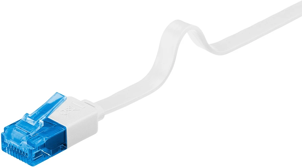 Goobay Kabelis LAN Patchcord CAT 6A UTP FLAT balta 1m