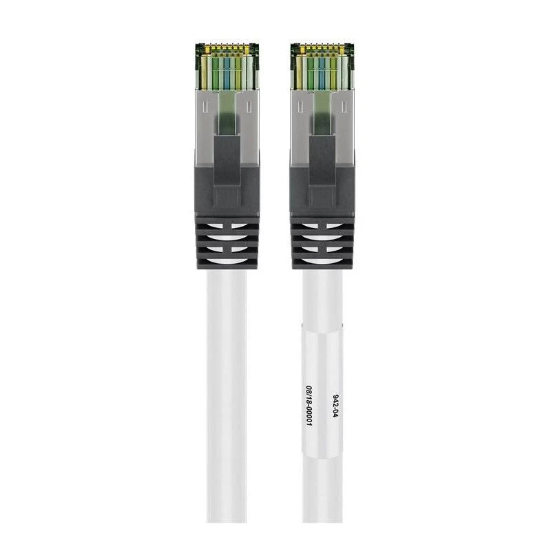 Goobay Goobay CAT 8.1 pleistras kabelis, S / FTP (PiMF), baltas, 2 m - LSZH be halogenų, varinis AWG 24 (55125)