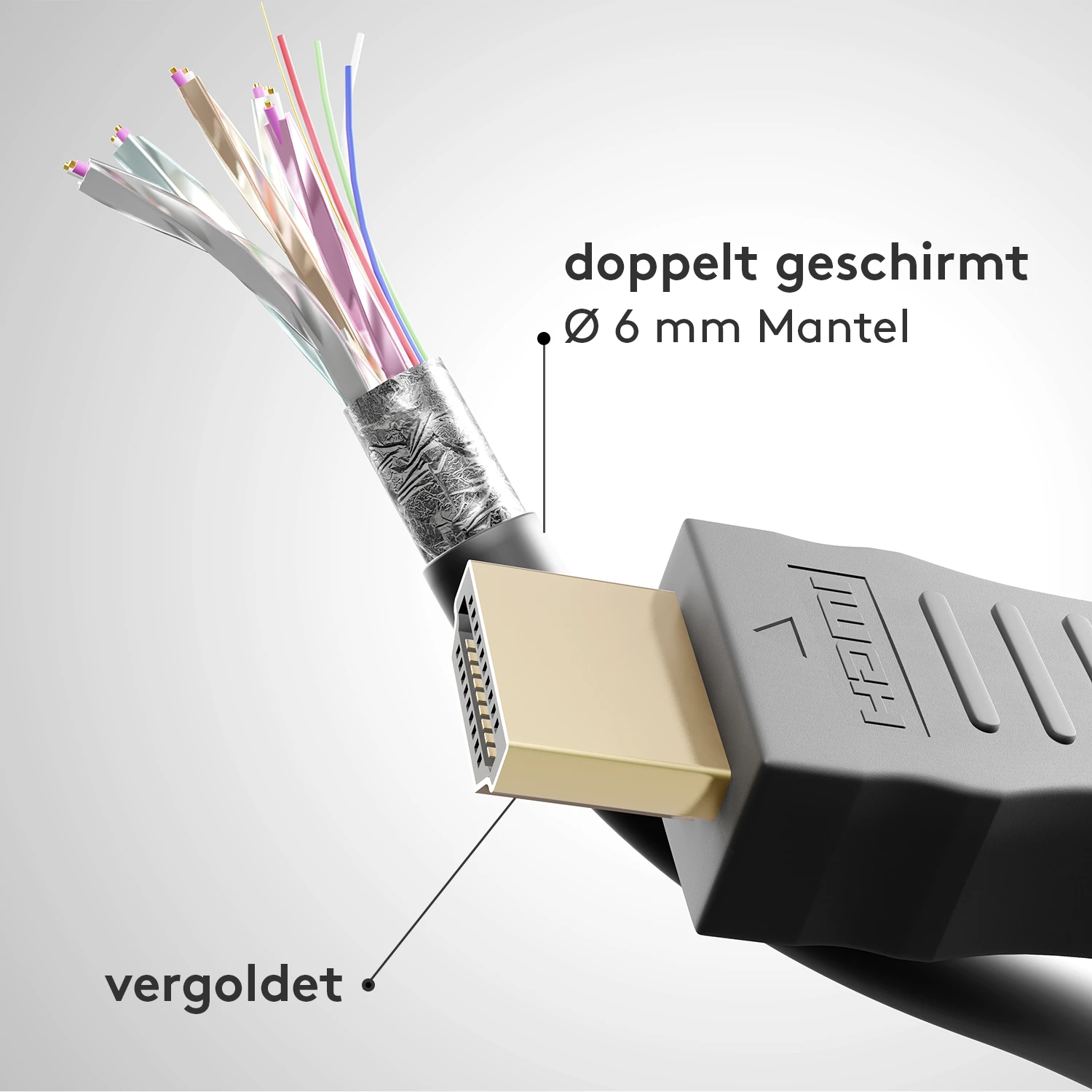 Goobay Gogobay 51821 High Speed HDMI™ kabelis, 3 m, auksinu padengtas Gogobay