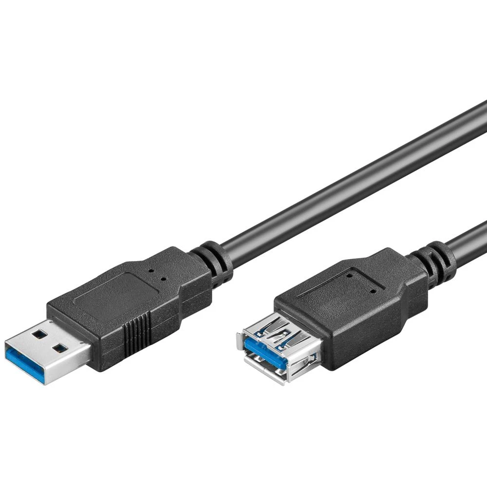 Goobay 3m USB 3.0 SuperSpeed prailginimo laidas, juodas [USB 3.0 kištukas (A tipas) > USB 3.0 lizdas (A tipas)]