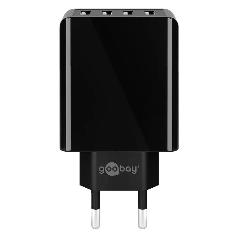Goobay Įkroviklis Triton 4-kierunkowa kroviklis USB (30W) juoda