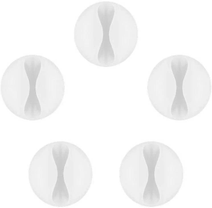 Goobay Desk Wire Management – 5 pakuotės, balta
