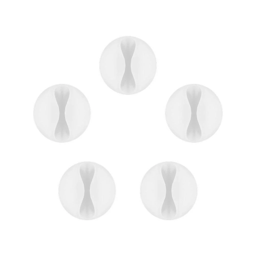 Goobay Desk Wire Management – 5 pakuotės, balta