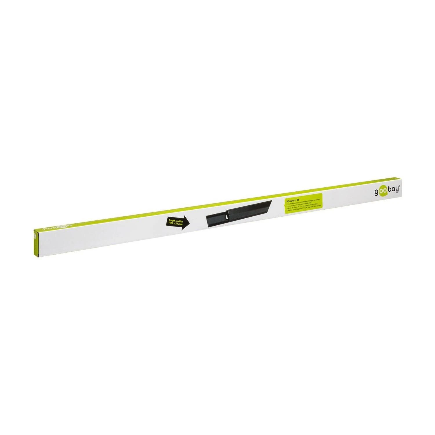 Goobay 33 mm aliuminio kabelių lovelis, 1,1 m, baltas