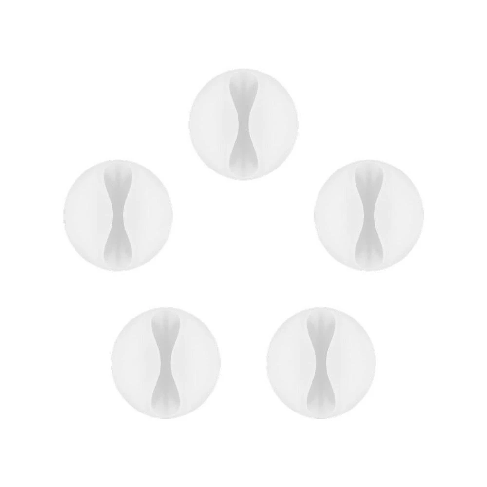 Goobay Desk Wire Management – 5 pakuotės, balta
