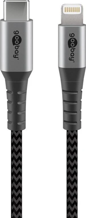Goobay Lightning USB-C įkrovimo ir sinchronizavimo laidas, 0,5 m