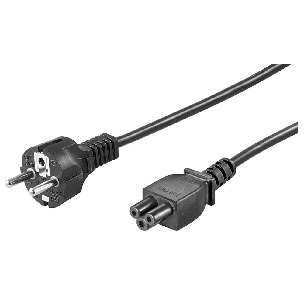 Goobay maitinimo kabelis Maitinimo kabelis (įžeminimo kontaktas) kampuotas, 3 m, juoda - Kabelio ilgis 3 m