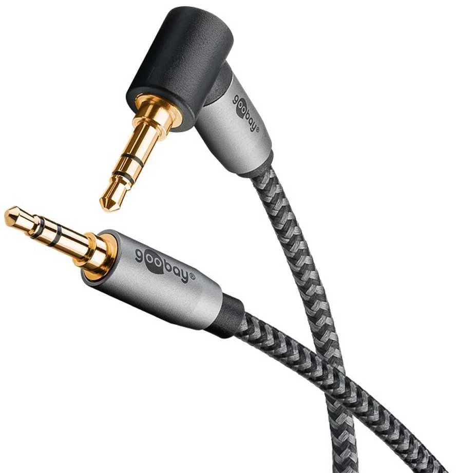 Goobay 3.5mm laidas su L formos jungtimi