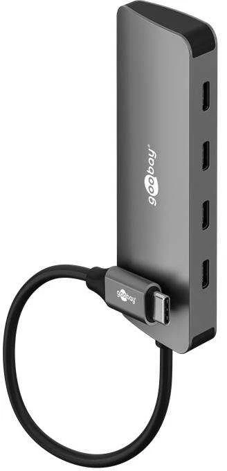 Goobay Slim 4 prievadų USB-C šakotuvas su laidu