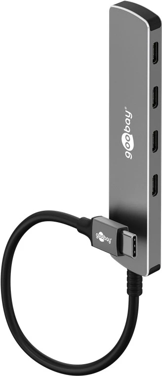 „Goobay Slim USB HUB“ su 4 prievadais, USB-C™ – USB-C™, 5 Gbps