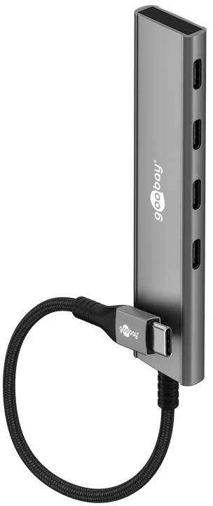Goobay Slim USB-C šakotuvas su pinta jungtimi
