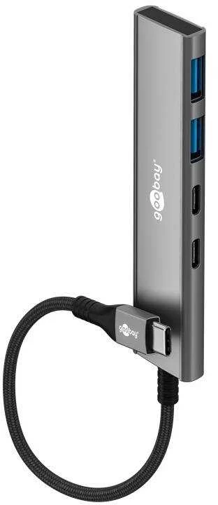 Goobay Slim USB-C adapteris su pintos tekstūros laidu