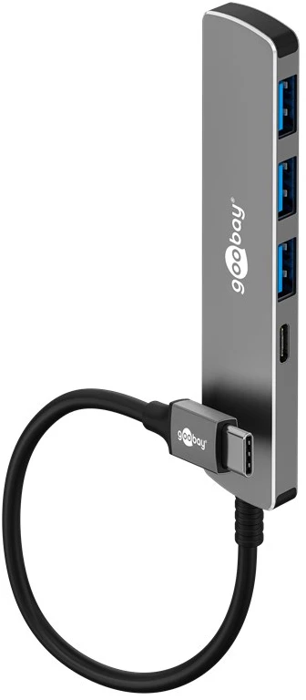 „Goobay Slim“ 4 prievadų USB šakotuvas, USB-C™ į USB-C™/USB-A, 5 Gb/s