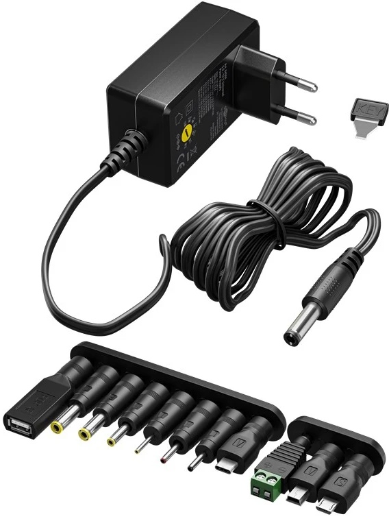 Goobay 64570 kelių diapazonų maitinimo šaltinis 3–12 V / 2.25 A