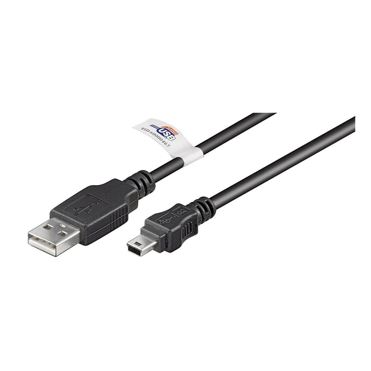 Kabelis USB Goobay USB-A - miniUSB 3 m Juodas (93903)