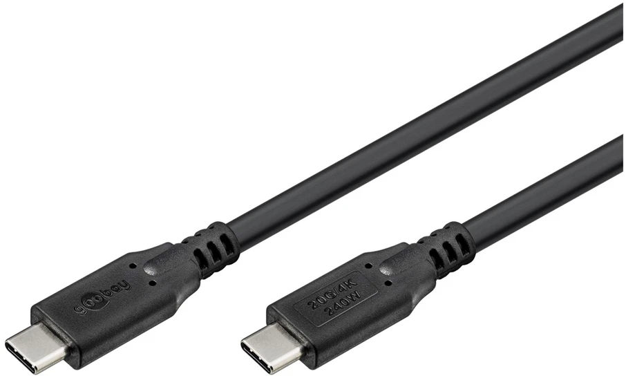 „Goobay“ laidas USB-C™, USB4™, 240 W, 20 Gbit/s, maitinimo šaltinis, m