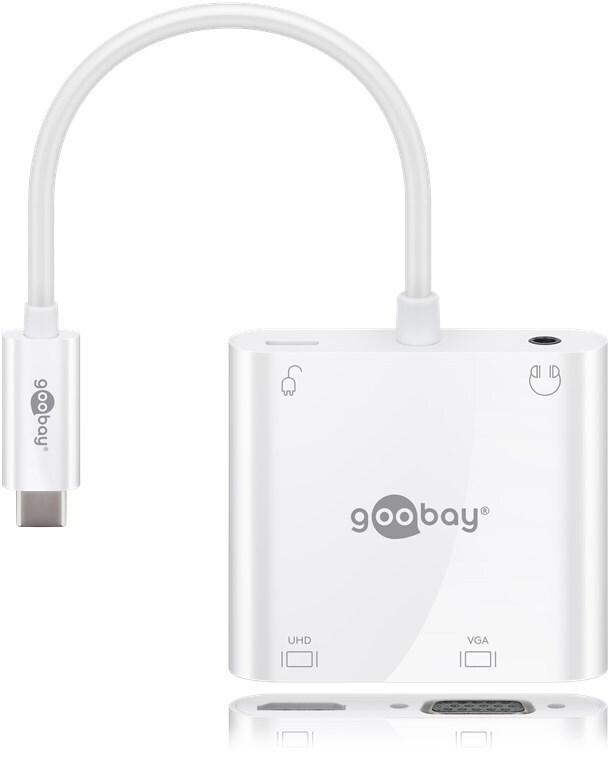 Goobay | USB-C kelių prievadų adapteris HDMI + VGA + PD 100 W | 52418