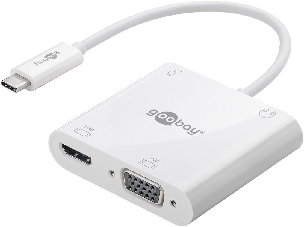 Goobay | USB-C kelių prievadų adapteris HDMI + VGA + PD 100 W | 52418