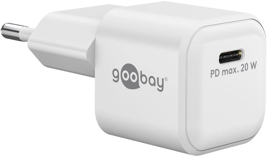 Goobay Szybka kroviklis USB-C™ PD GaN Nano (20 W) balta