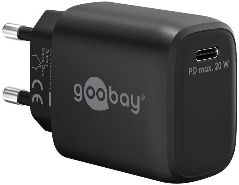 Įkroviklis Goobay Szybka kroviklis USB-C PD (20 W) juoda