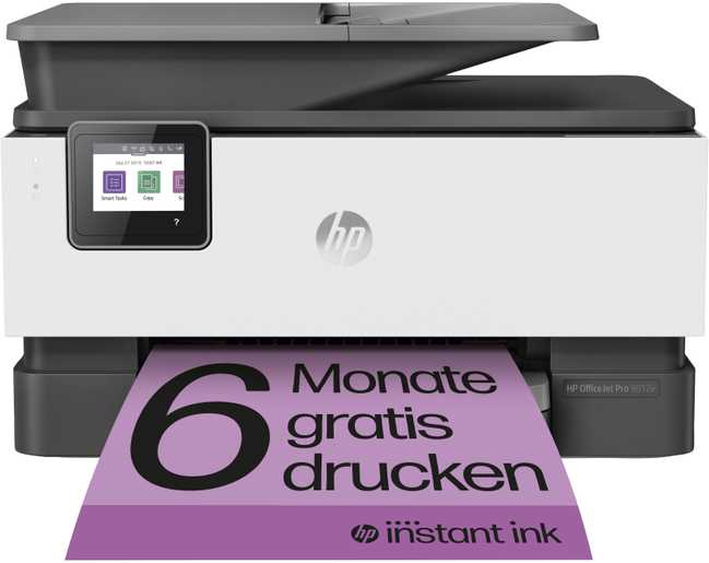 Hewlett Packard (HP) „HP Officejet Pro 9012e All-in-One“ spausdintuvas, įskaitant 6 mėnesių momentinio rašalo su HP+ bandomąją versiją