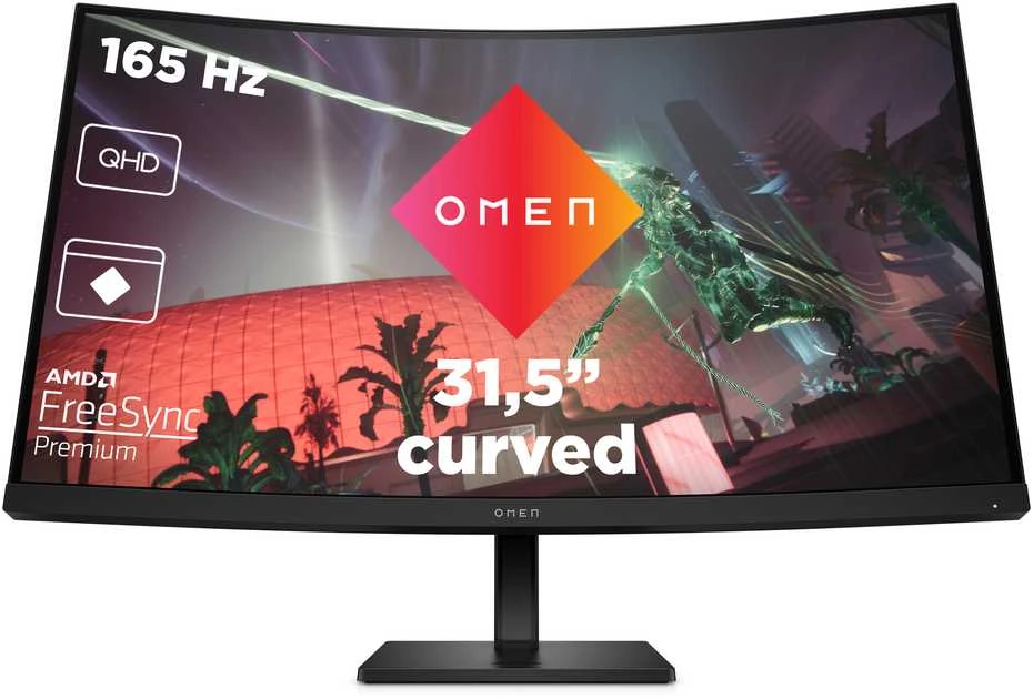 Hewlett Packard (HP) Monitorius - HP Omen 32c 2560 x 1440 Quad HD Juodas
