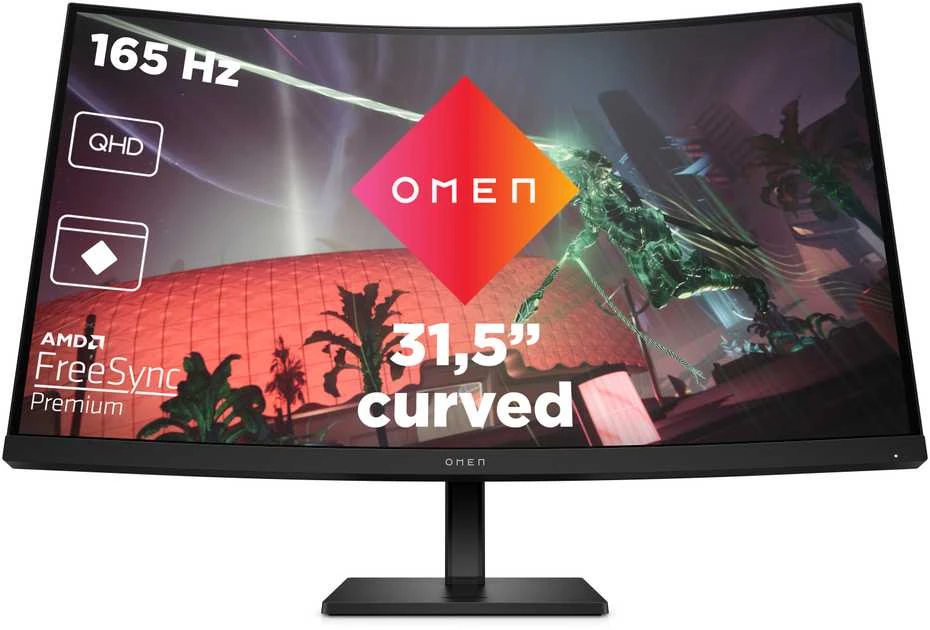 Hewlett Packard (HP) Monitorius - HP Omen 32c 2560 x 1440 Quad HD Juodas