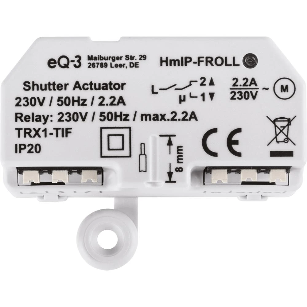 HomeMatic IP Homematic IP roleto pavara paslėpta, jungiklis