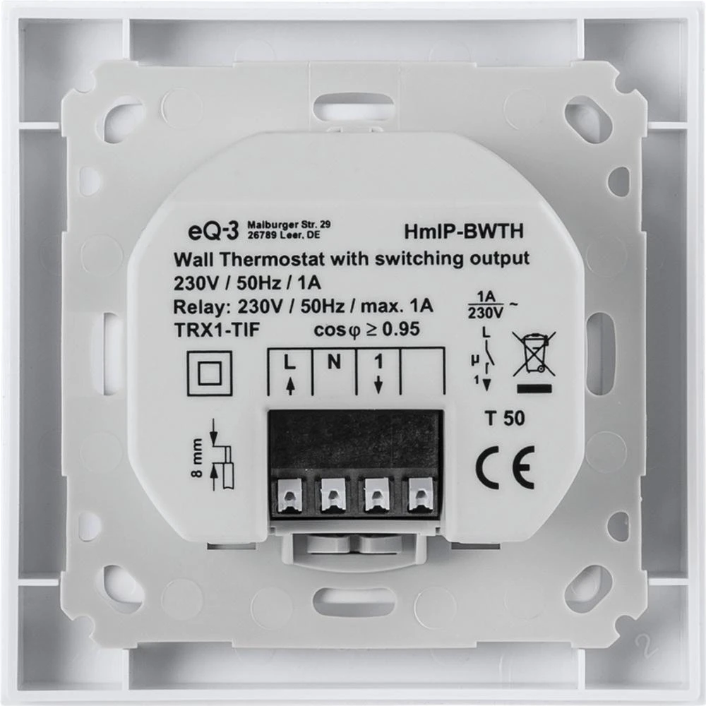 HomeMatic IP belaidis sieninis termostatas HmIP-BWTH