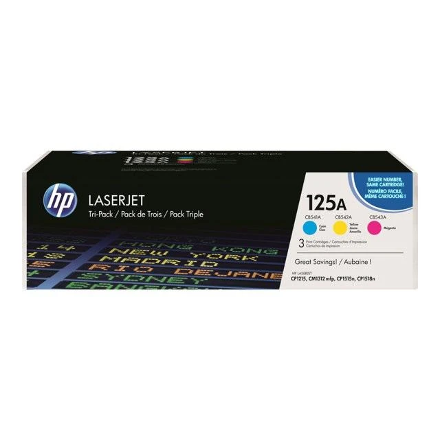 HP 125A dažų 3 pakuotės (žydra, purpurinė, geltona) | Varle.lt