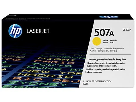 Hewlett Packard (HP) HP 507A kasetė, geltona, didelės talpos