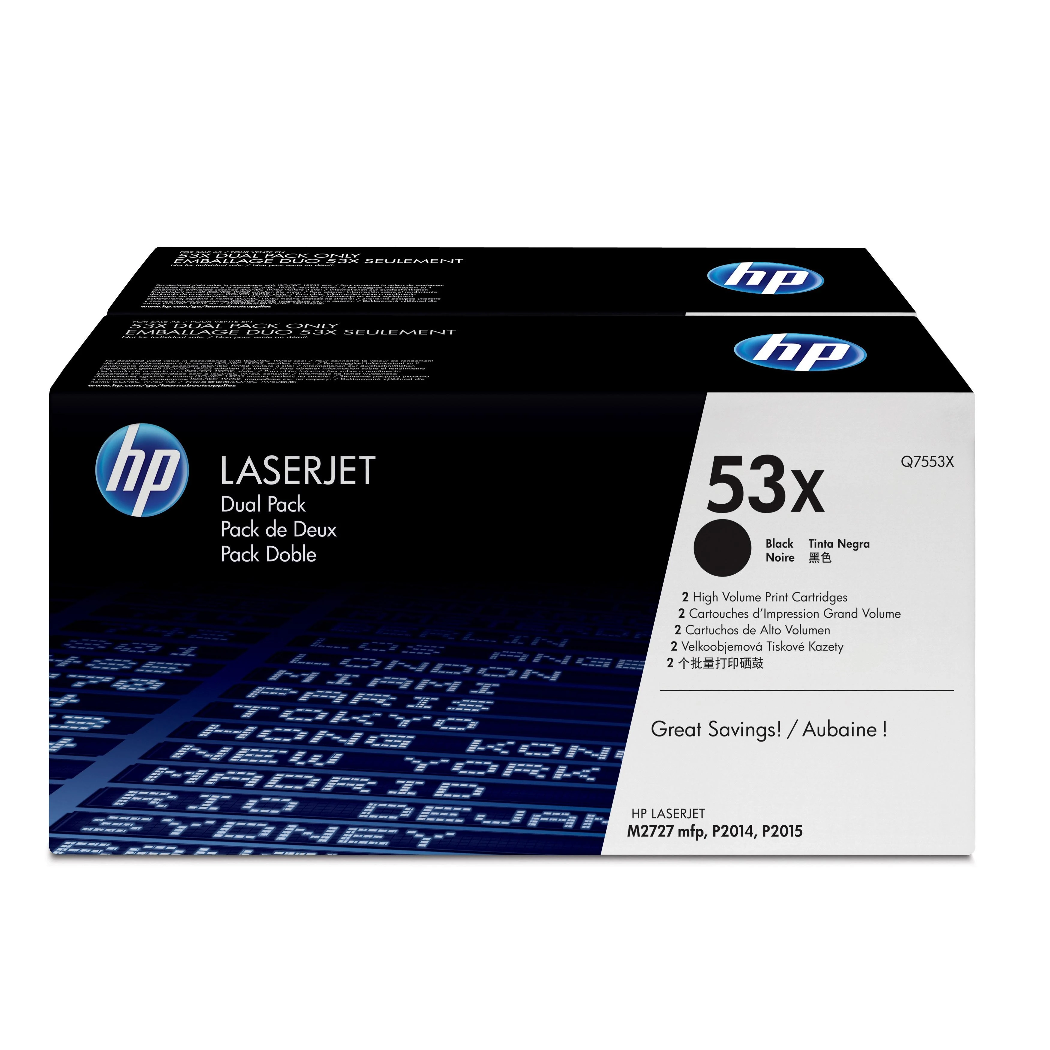 Hewlett Packard (HP) HP 2x Toneris Q7553X juodas LaserJet 7000 Seiten P2015
