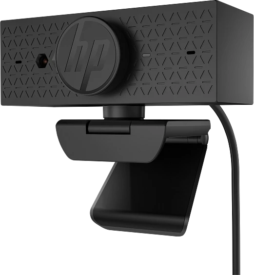 HP 625 USB FHD konferencijų verslo internetinė kamera – pakreipta, pasukama, dvigubą triukšmą mažinantis mikrofonas, HDR, suderinama su „Windows Hello“, pritvirtinama – Juodas