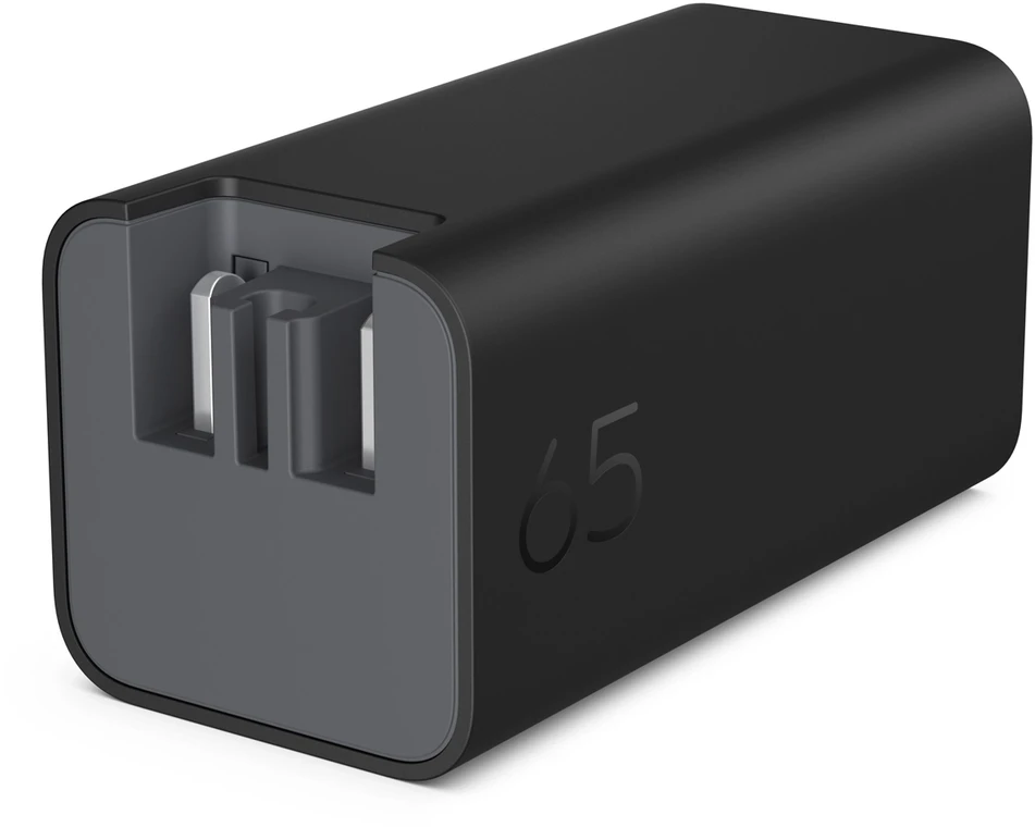 HP 65 W USB-C nešiojamojo kompiuterio GaN kintamosios srovės sieninis maitinimo adapteris ir nešiojamojo kompiuterio įkroviklis