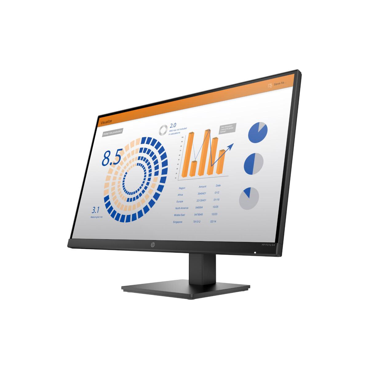 Hewlett Packard (HP) HP ProDisplay P24q G4 QHD monitorius - 23,8" 2560x1440 QHD AG, IPS, HDMI/VGA, reguliuojamas aukštis, 3 metai